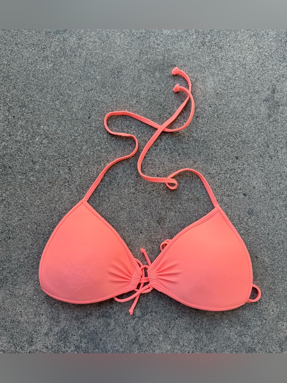 Body Glove Women's Smoothies Baby Love Triangle Bikini Top size medium coral - Picture 2 of 7